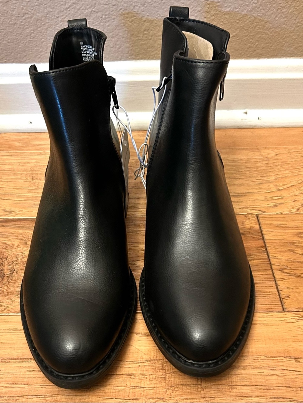 Universal Thread Womens Brenna Ankle Boots black zipper on both sides Size 9.5 - Picture 3 of 6